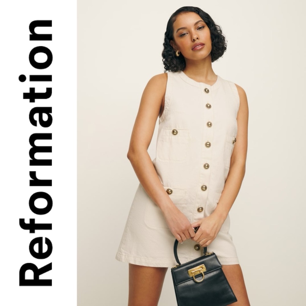 🤍 Reformation Tropez Denim Mini Dress